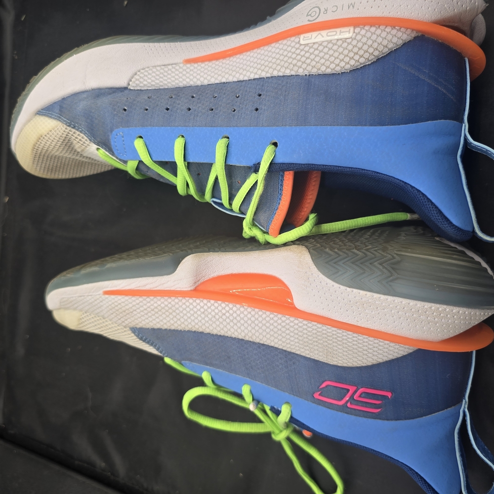Under Armour Blue and Orange Athletic‎ Shoes Performance Design